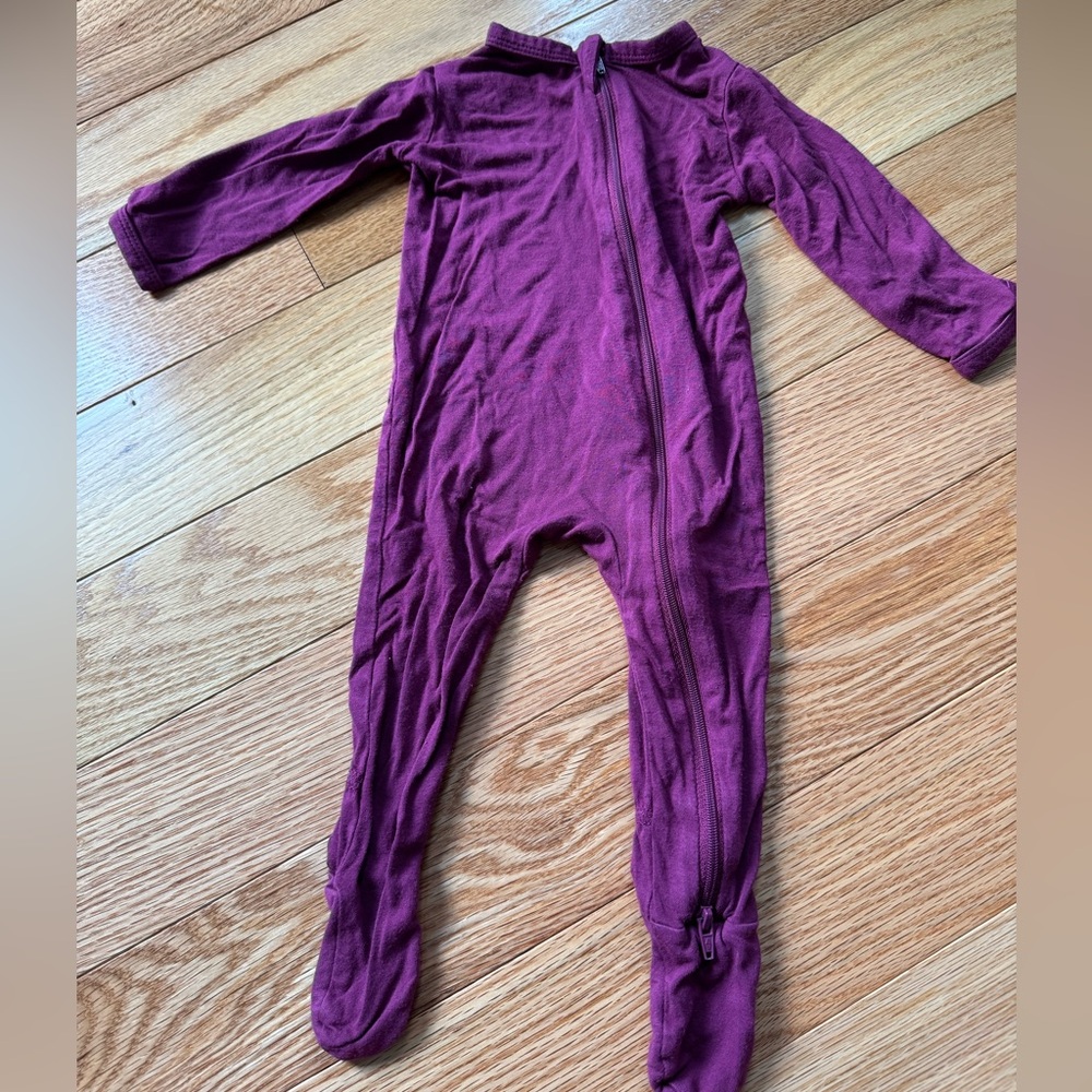 Kyte baby purple footie pajama 0-3 m